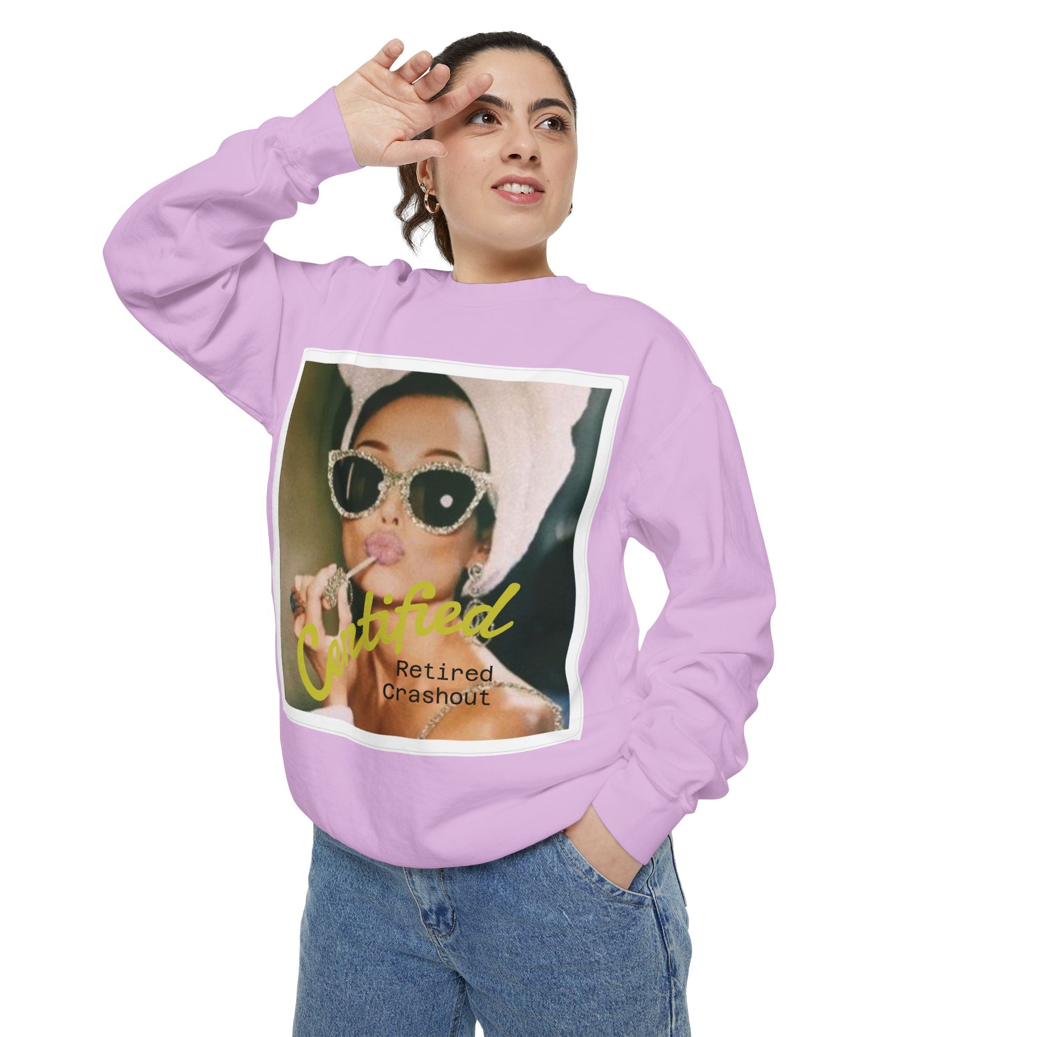 'Certified Retired Crashout' Crew neck Pullover