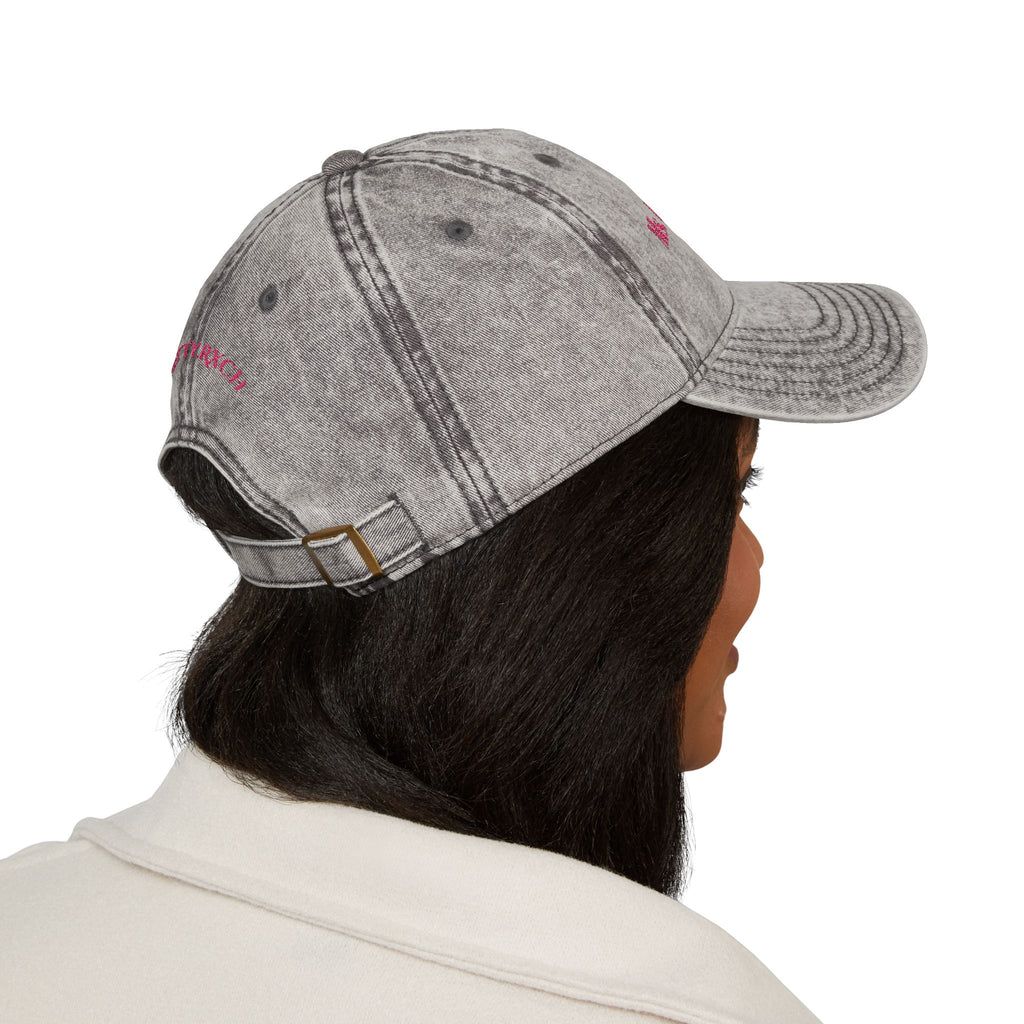 She's The Vibe: Denim Dad Hat w/ Adjustable Slider-'Ms. UnF*ckwitable'